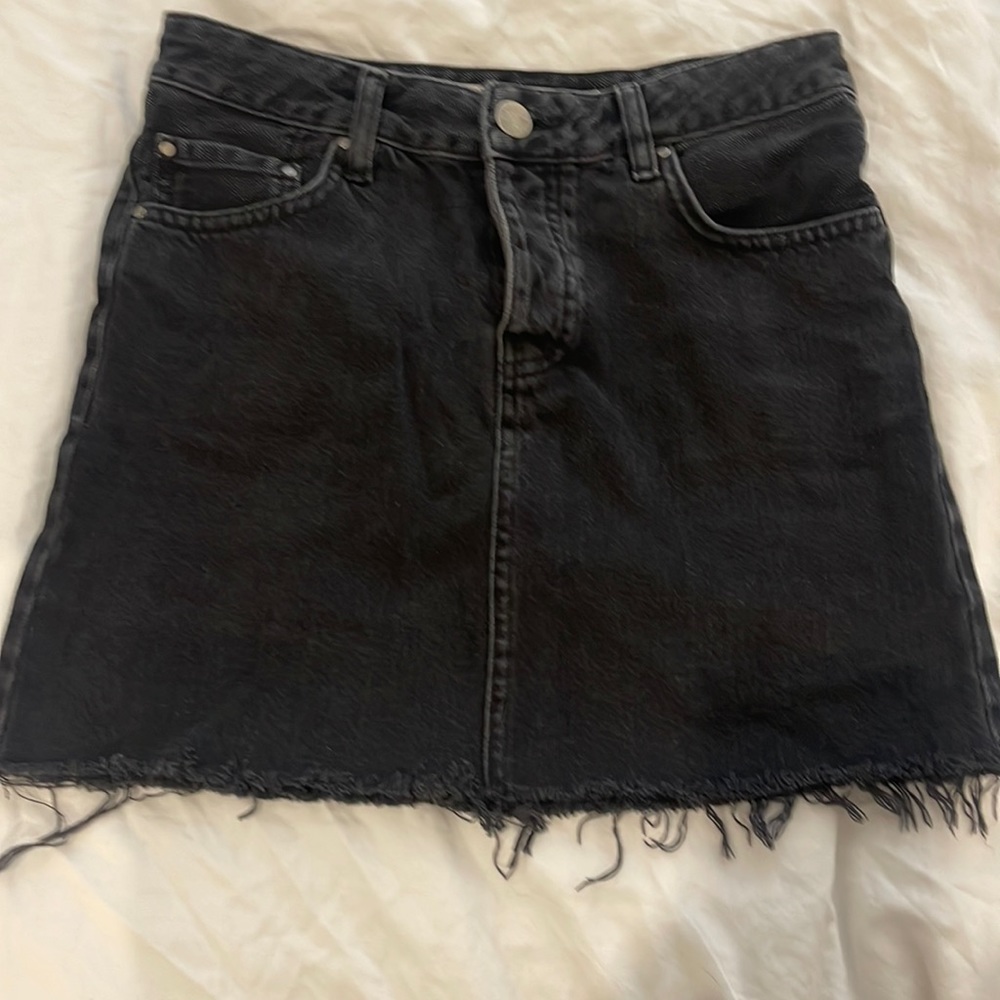 ASOS Black Denim Mini Skirt